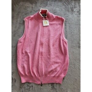 Fedeli Vest Mens Size 54 Sportswear Collection Italy Full Zip Golf Light